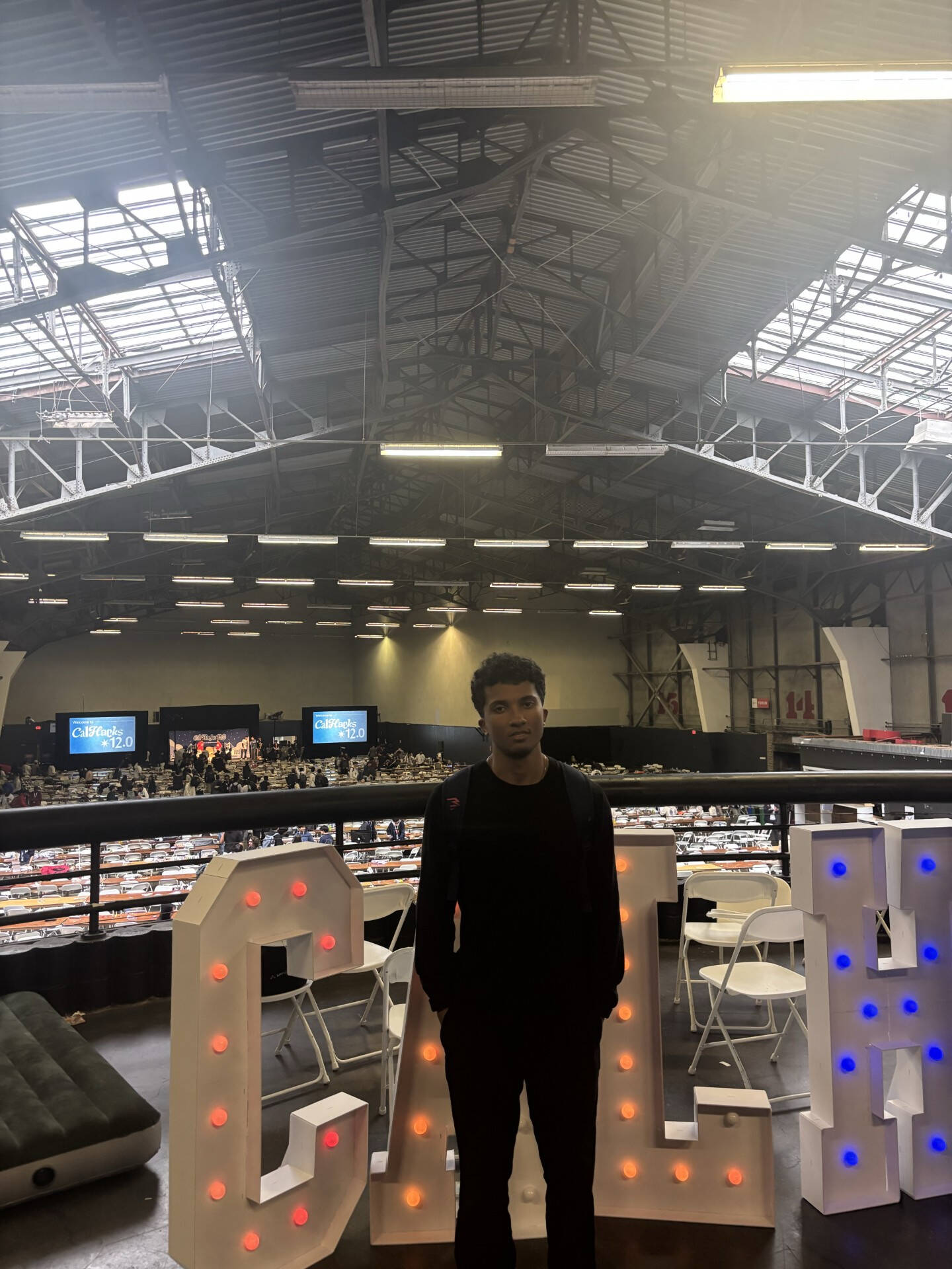 student Yordanos Kassa recently represented the GVSU College of Computing at Cal Hacks